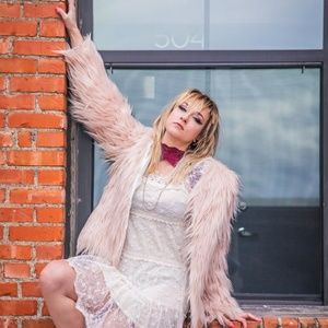 Blush Pink Faux Fur Coat